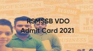 RSMSSB VDO Admit Card 2021