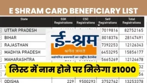 E Shram Card Beneficiary List